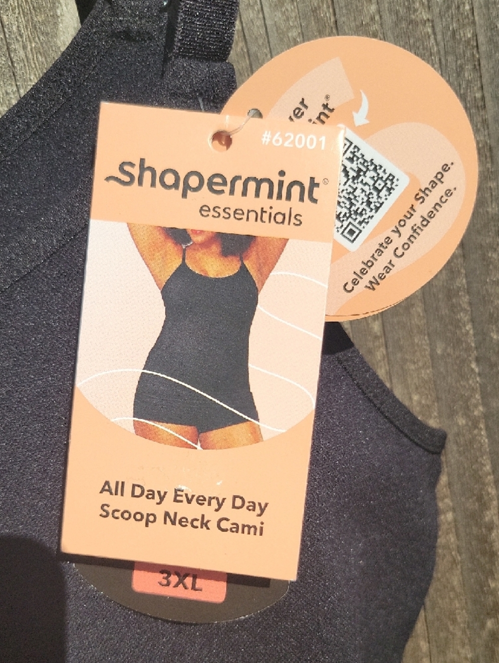 Shapermint Black Shapewear Tank Cami with Adjustable Straps New with Tags - Picture 5 of 6